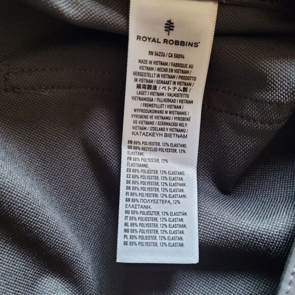 Royal Robbins Men Alpine Mtn Pro Gray Pant 36X32 Hiking Outdoors Performance Nwt - Picture 5 of 11